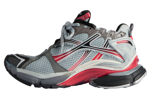 BALENCIAGA RUNNER IN GRADIENT GREY / RED