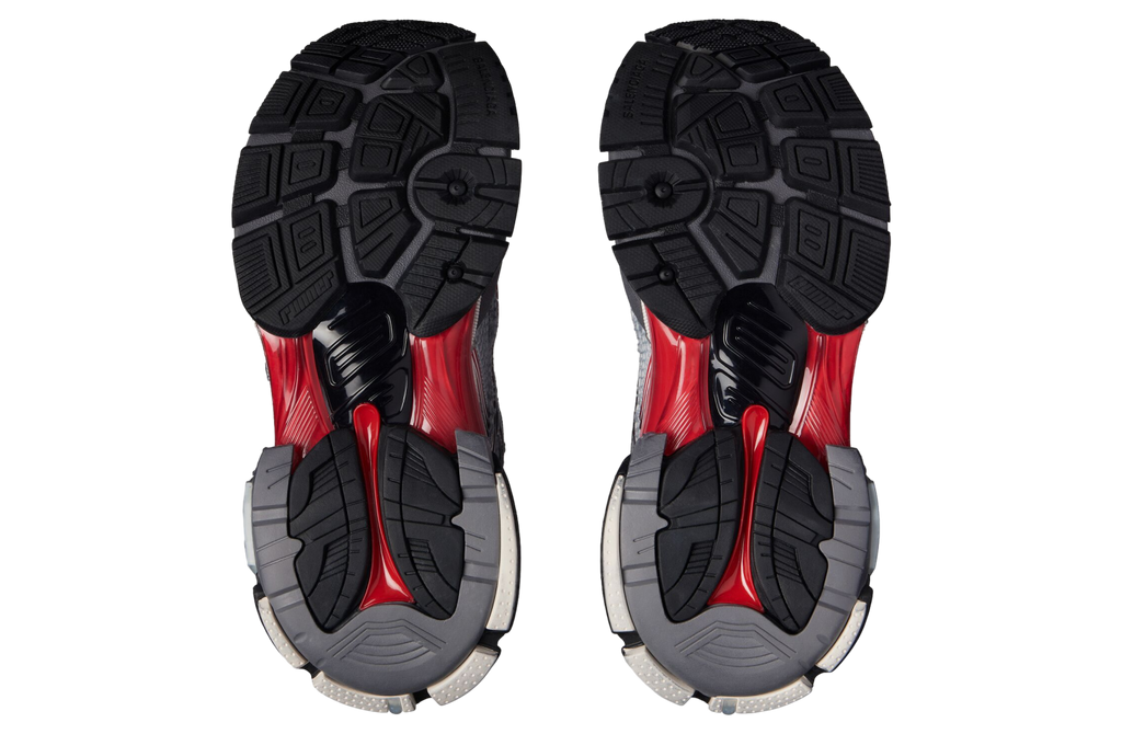 BALENCIAGA RUNNER IN GRADIENT GREY / RED