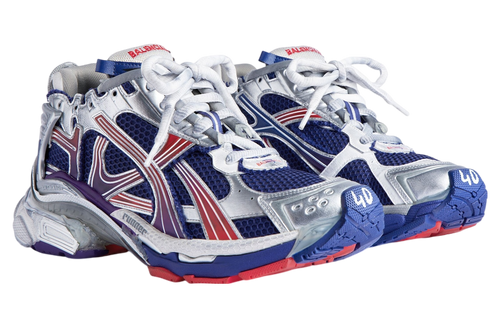 BALENCIAGA RUNNER IN GRADIENT NAVY / RED