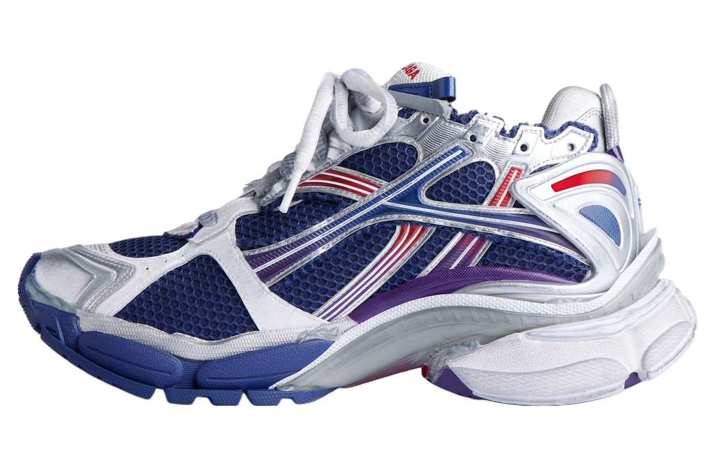 BALENCIAGA RUNNER IN GRADIENT NAVY / RED