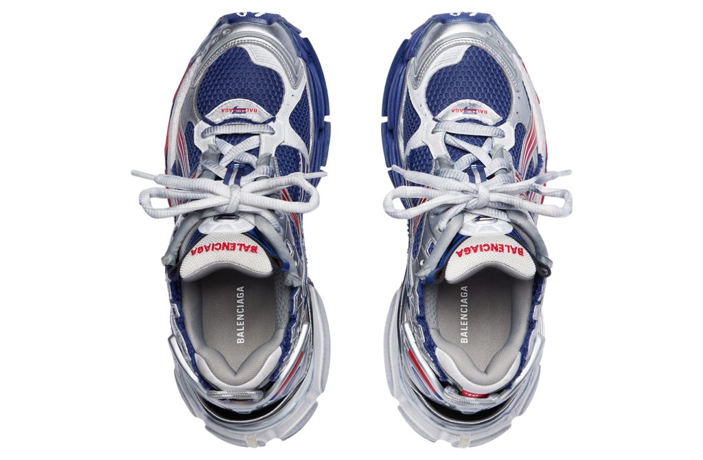 BALENCIAGA RUNNER IN GRADIENT NAVY / RED