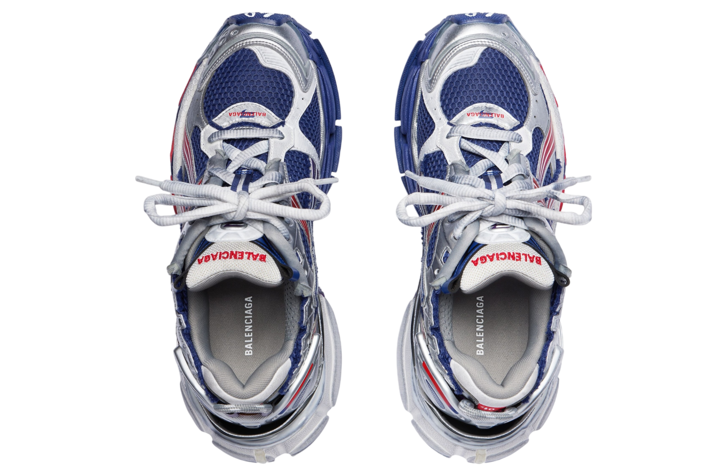 BALENCIAGA RUNNER IN GRADIENT NAVY / RED