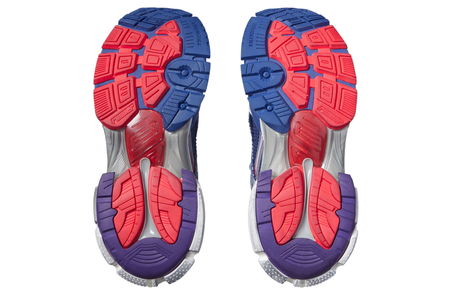 BALENCIAGA RUNNER IN GRADIENT NAVY / RED