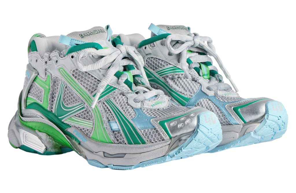 BALENCIAGA RUNNER IN GREY / GREEN