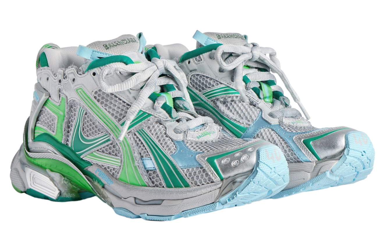 BALENCIAGA RUNNER IN GREY / GREEN