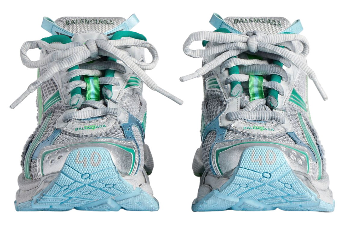 BALENCIAGA RUNNER IN GREY / GREEN