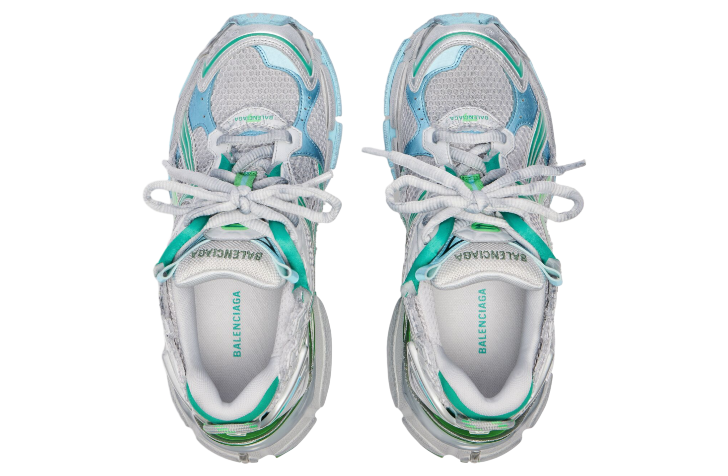 BALENCIAGA RUNNER IN GREY / GREEN