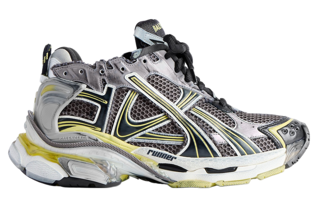 BALENCIAGA RUNNER IN GREY / YELLOW