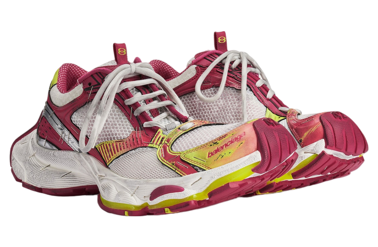 BALENCIAGA STAPLER IN WHITE / PINK