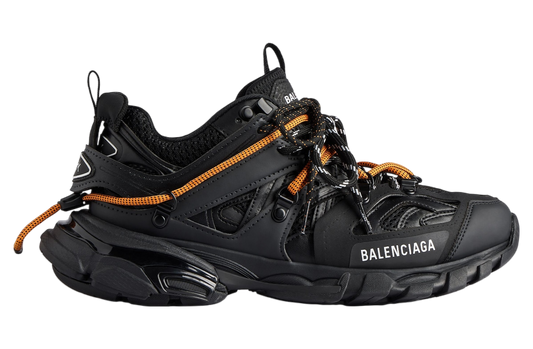 BALENCIAGA TRACK TRAIL LACES IN BLACK / ORANGE