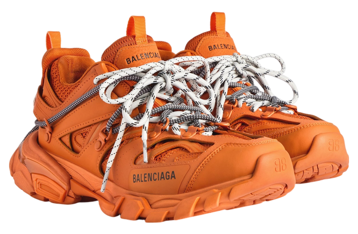 BALENCIAGA TRACK TRAIL LACES 'ORANGE / GREY'
