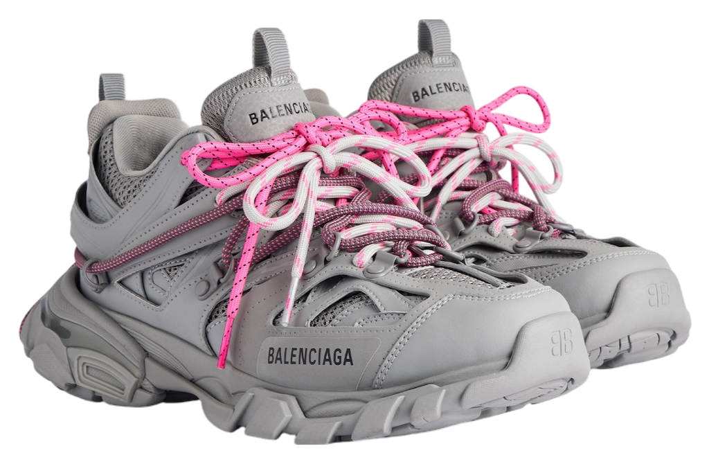 BALENCIAGA TRACK TRAIL LACES 'GREY / PINK'