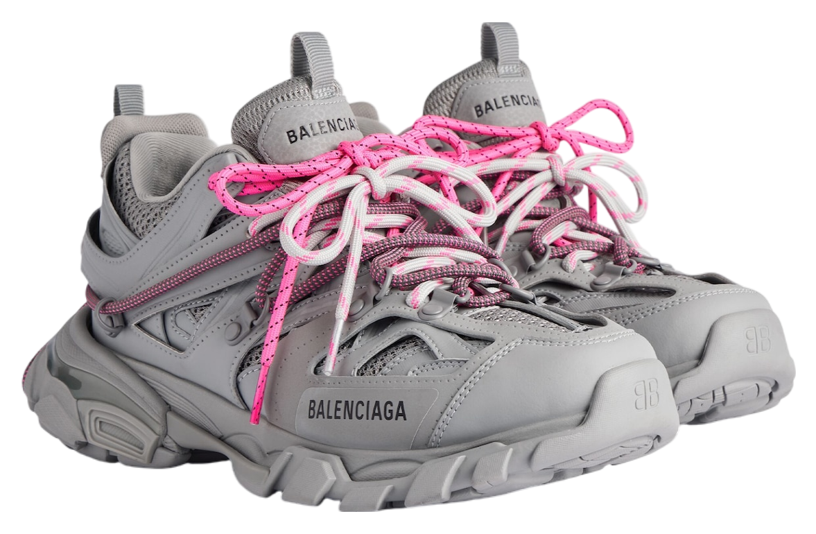 BALENCIAGA TRACK TRAIL LACES 'GREY / PINK'