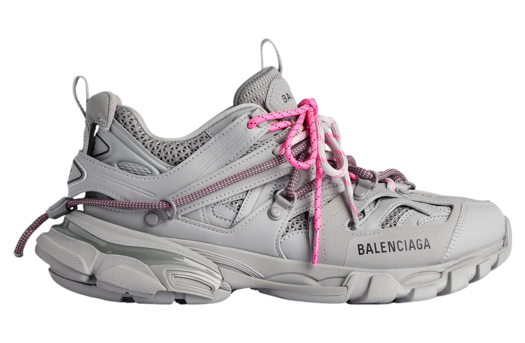 BALENCIAGA TRACK TRAIL LACES 'GREY / PINK'