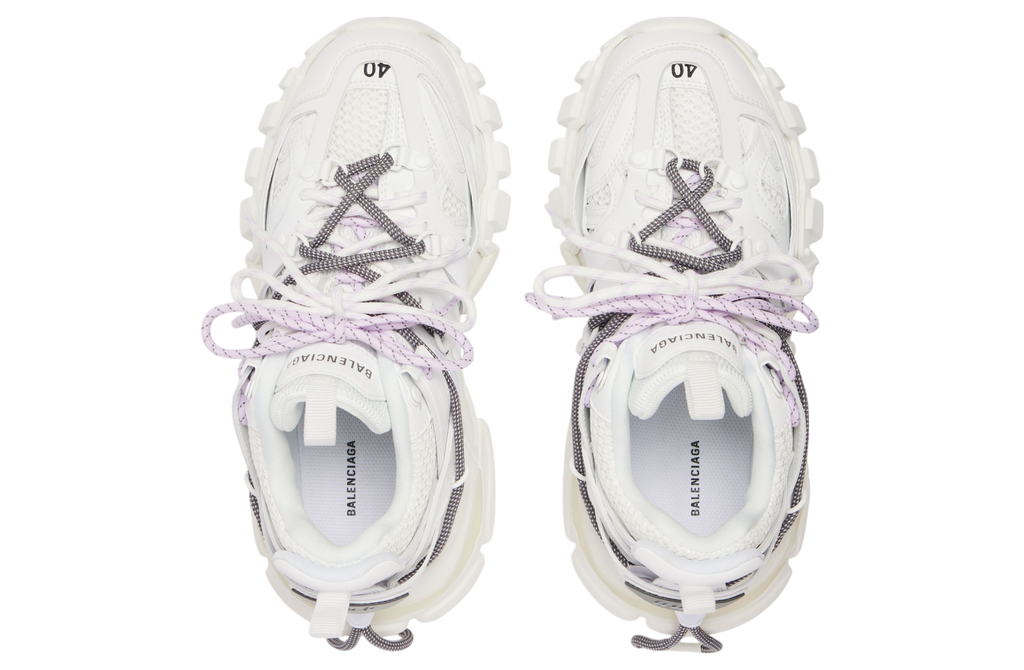 BALENCIAGA TRACK TRAIL LACES 'WHITE / LILAC'