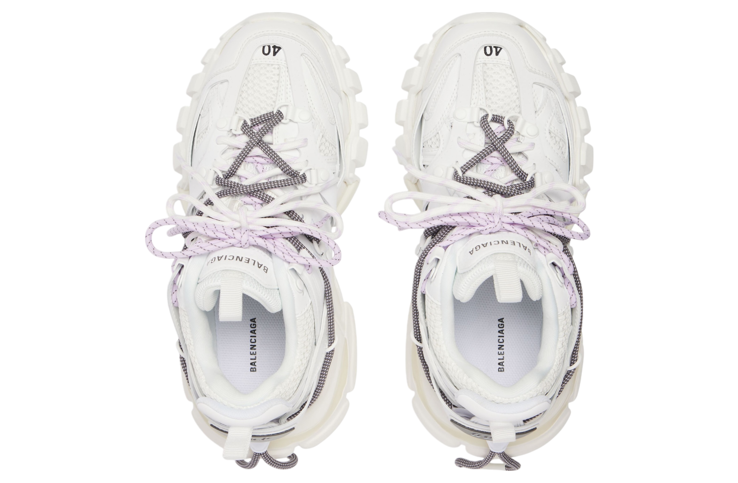 BALENCIAGA TRACK TRAIL LACES 'WHITE / LILAC'