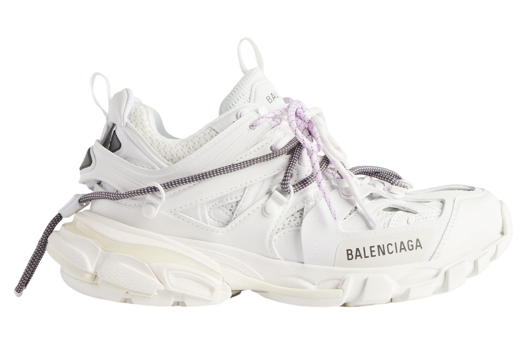 BALENCIAGA TRACK TRAIL LACES 'WHITE / LILAC'
