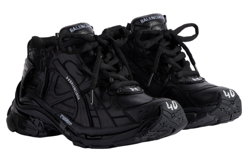 BALENCIAGA UNDER ARMOUR RUNNER RIPSTOP IN BLACK