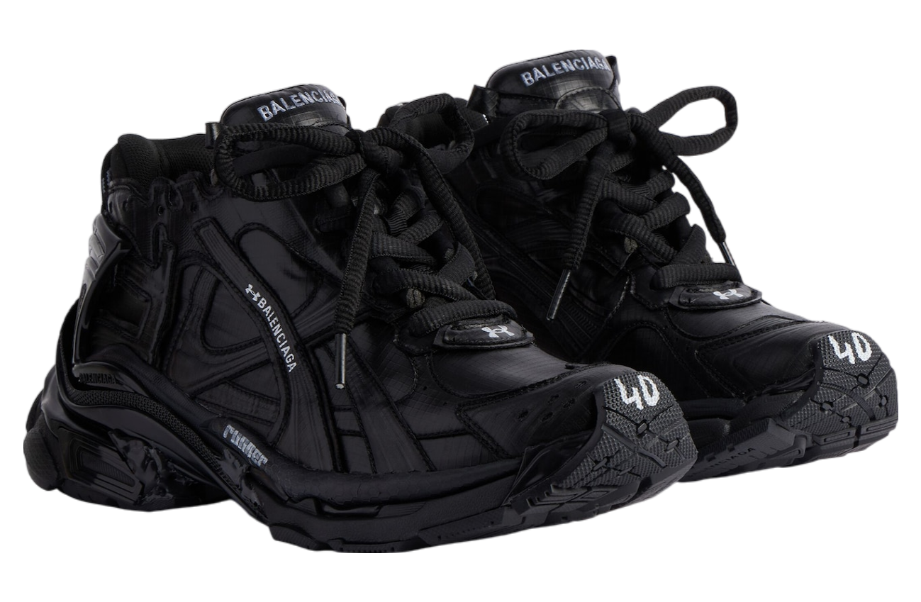 BALENCIAGA UNDER ARMOUR RUNNER RIPSTOP IN BLACK