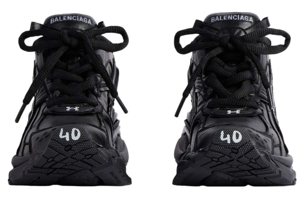 BALENCIAGA UNDER ARMOUR RUNNER RIPSTOP IN BLACK
