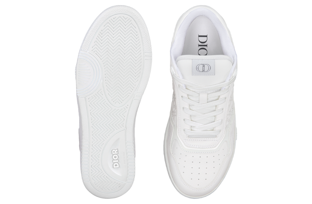 DIOR B27 LOW WHITE GRAINED CALFSKIN / WHITE GRAVITY LEATHER