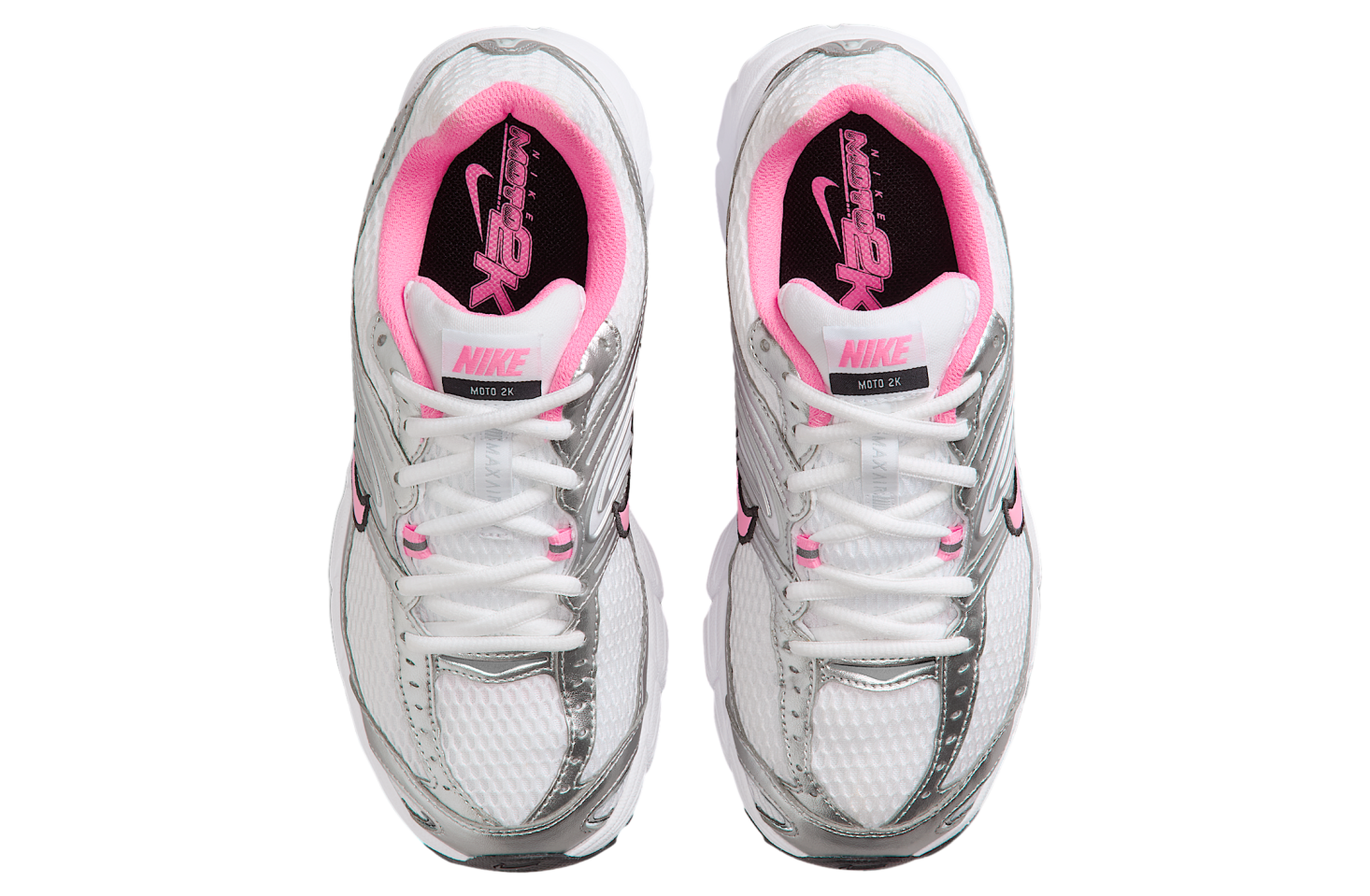 NIKE AIR MAX MOTO 2K WMNS “WHITE / METALLIC SILVER / PINK SPELL”