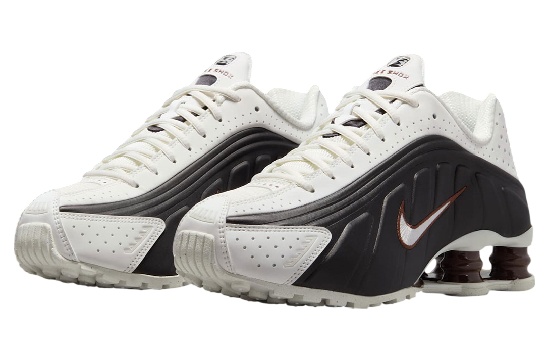 NIKE SHOX R4 SAIL / BLACK / FAUNA BROWN