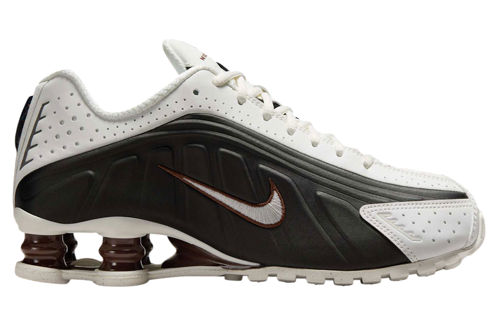 NIKE SHOX R4 SAIL / BLACK / FAUNA BROWN