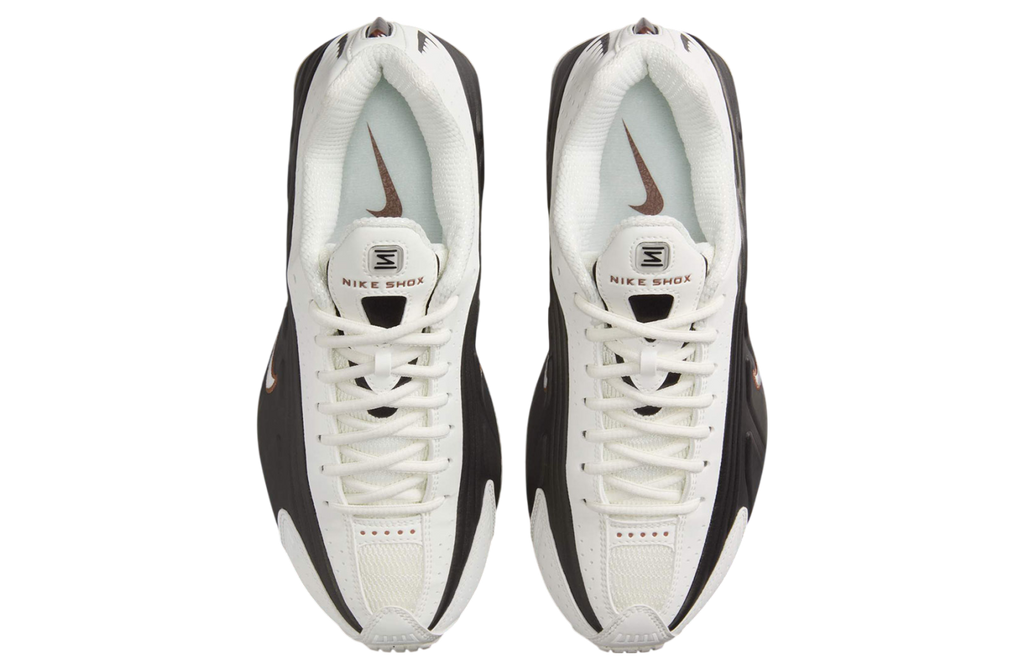 NIKE SHOX R4 SAIL / BLACK / FAUNA BROWN