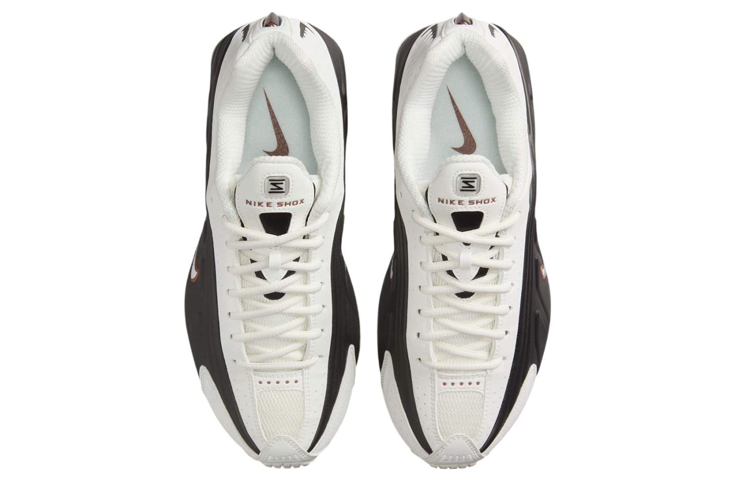 NIKE SHOX R4 SAIL / BLACK / FAUNA BROWN