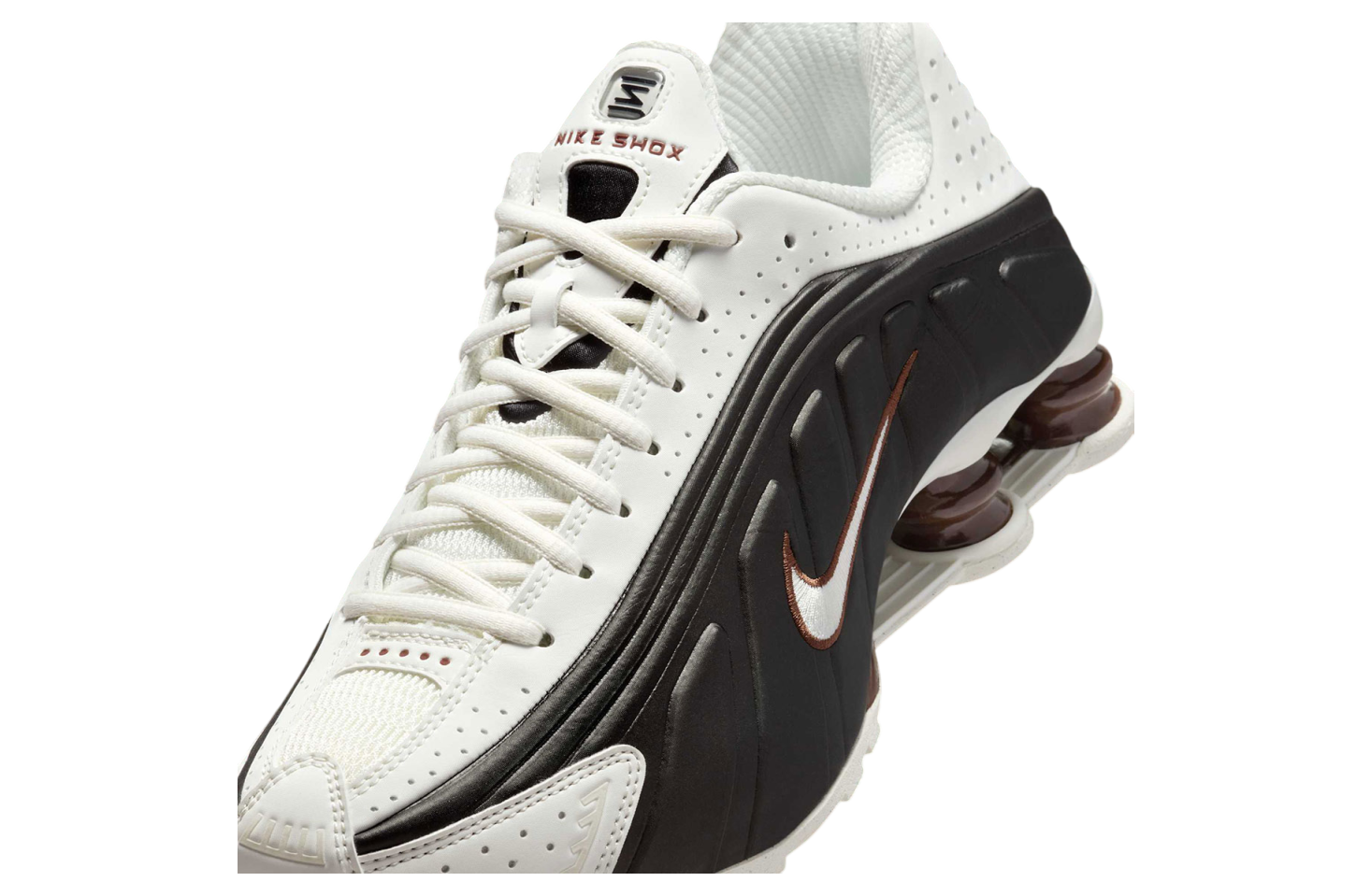 NIKE SHOX R4 SAIL / BLACK / FAUNA BROWN