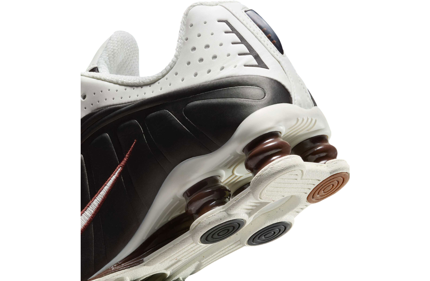 NIKE SHOX R4 SAIL / BLACK / FAUNA BROWN