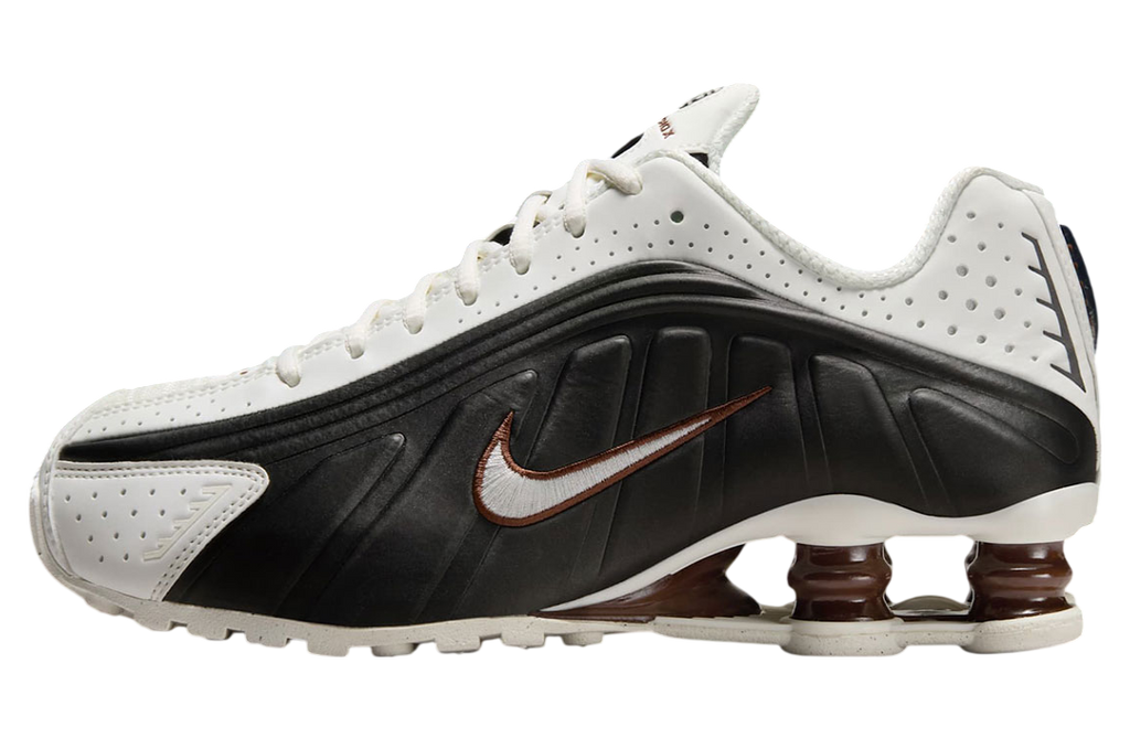 NIKE SHOX R4 SAIL / BLACK / FAUNA BROWN