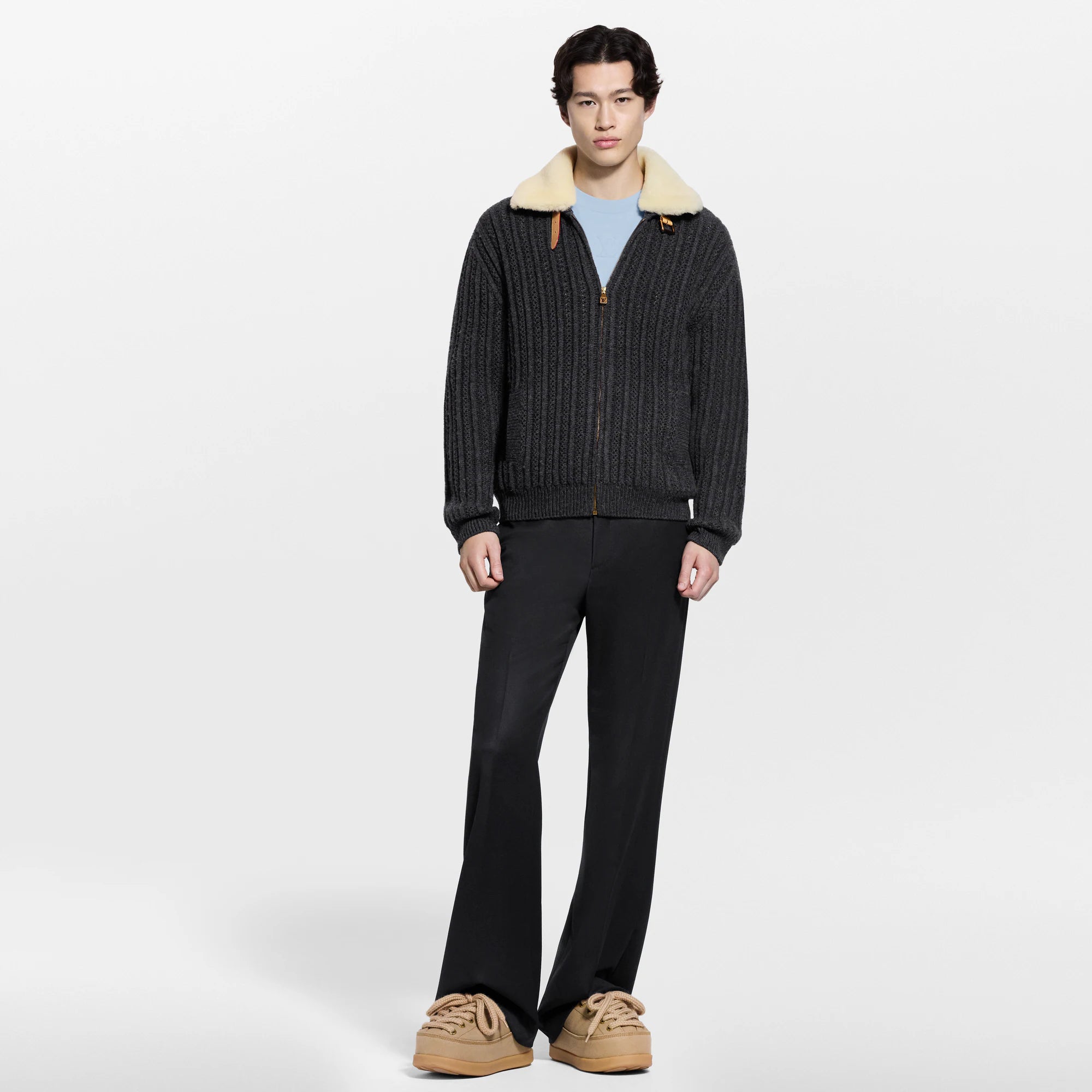 LOUIS VUITTON CASHMERE-WOOL BLOUSON