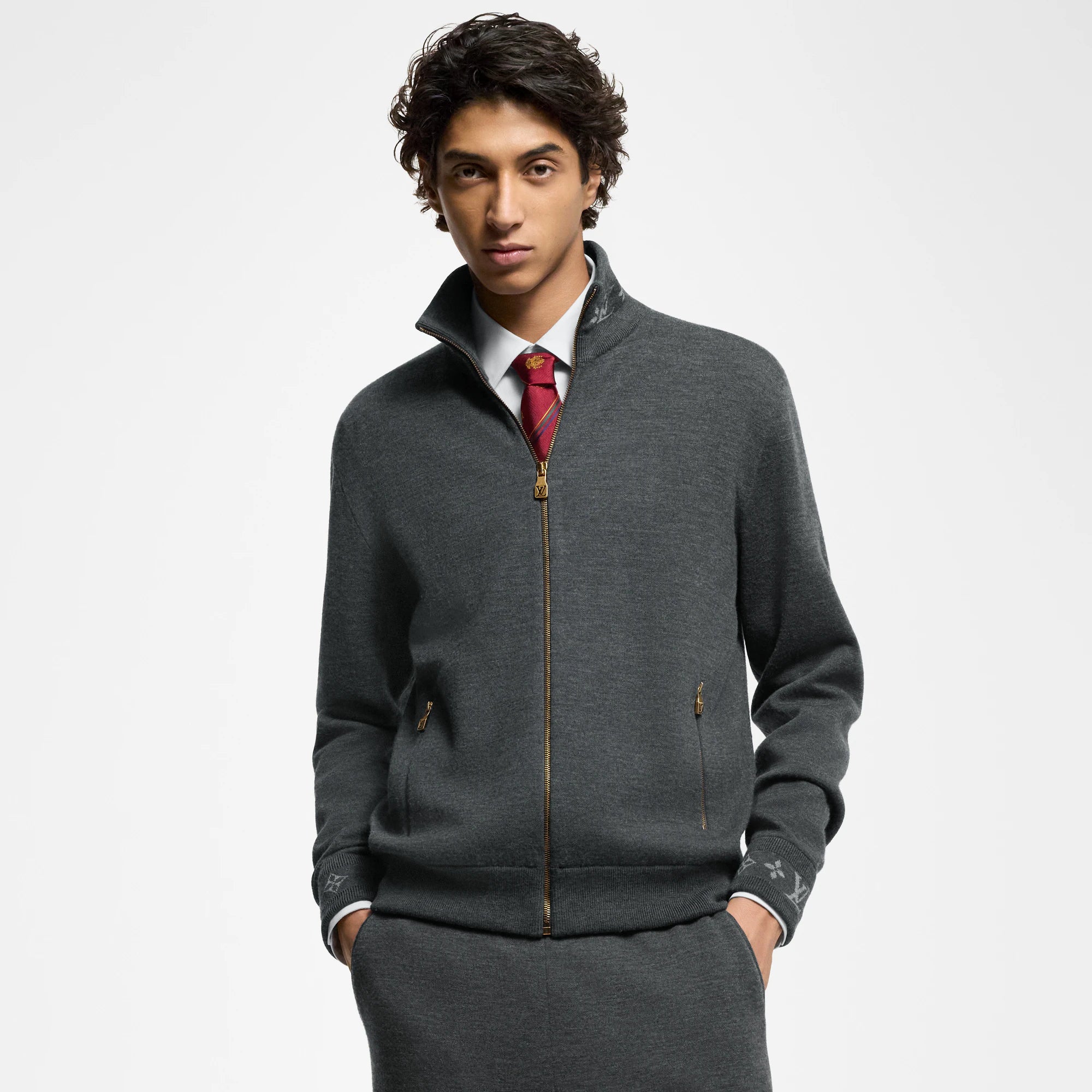 LOUIS VUITTON DOUBLE FACE KNIT WOOL TRAVEL BLOUSON
