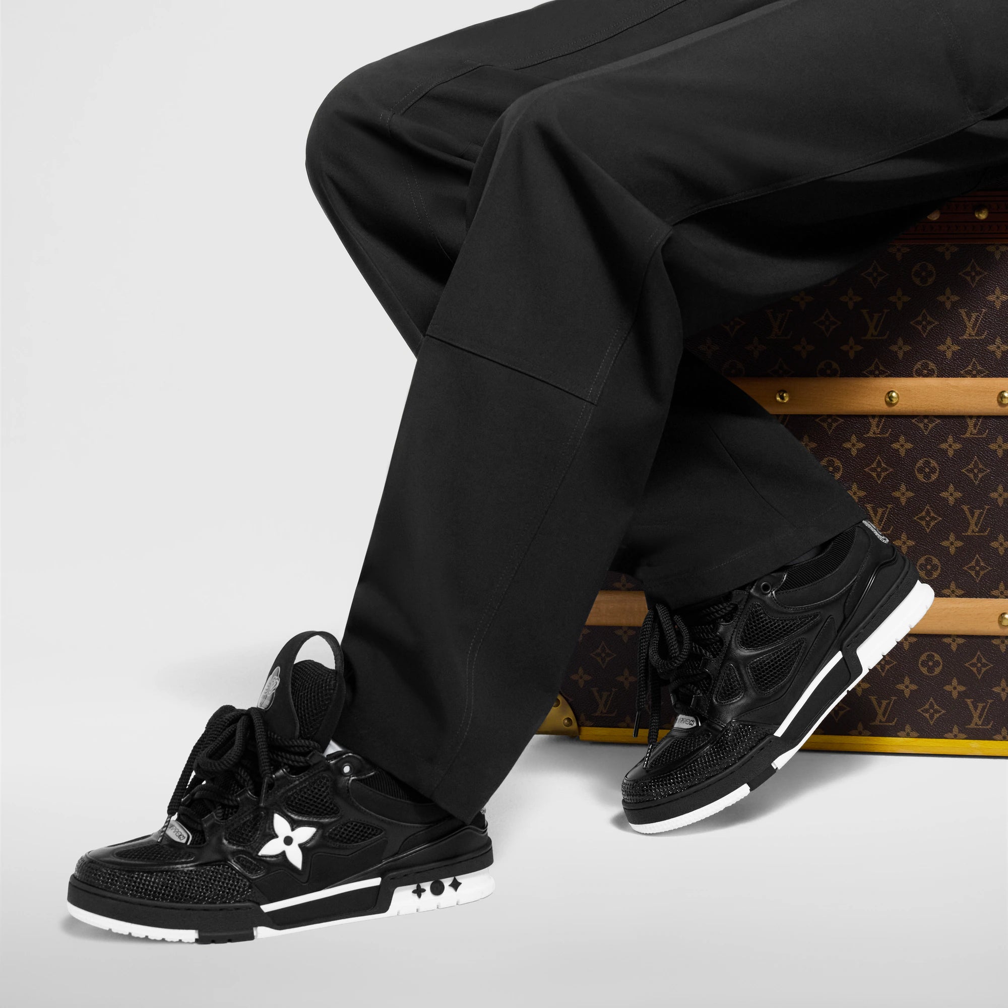 LOUIS VUITTON SKATE SNEAKER 'BLACK WHITE'