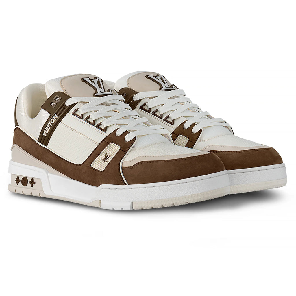 LOUIS VUITTON LV TRAINER CALF LEATHER MOKA SNEAKER