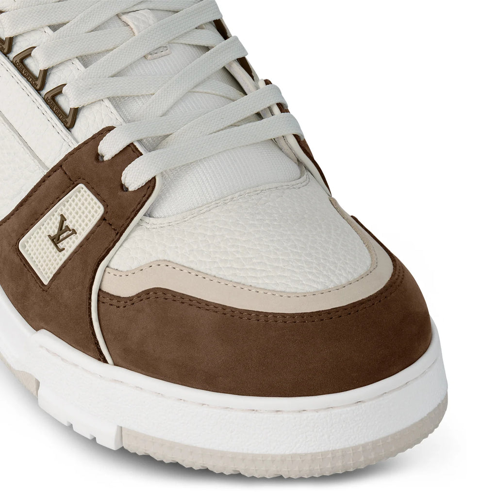 LOUIS VUITTON LV TRAINER CALF LEATHER MOKA SNEAKER