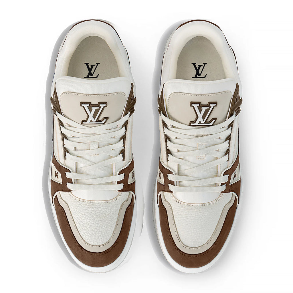 LOUIS VUITTON LV TRAINER CALF LEATHER MOKA SNEAKER