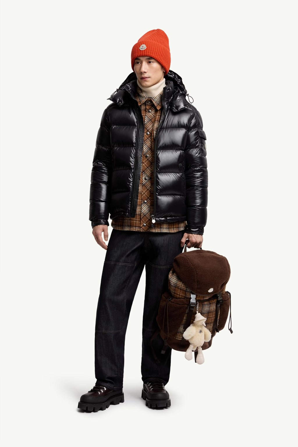 MONCLER MAYA HOODED PUFFER SHINY JACKET 'BLACK'