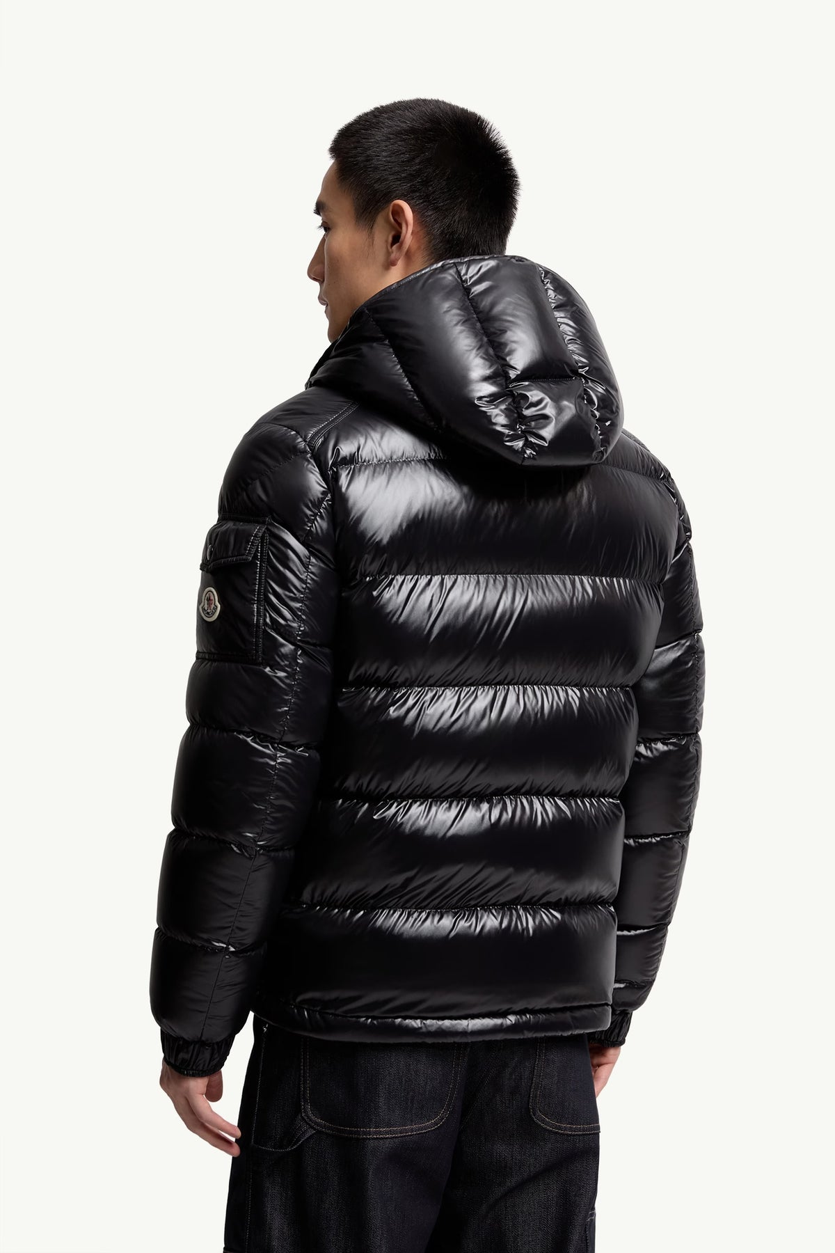 MONCLER MAYA HOODED PUFFER SHINY JACKET 'BLACK'