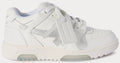 OFF-WHITE OUT OF OFFICE CALF LEATHER “WHITE / SILVER” LOW TOP SNEAKERS