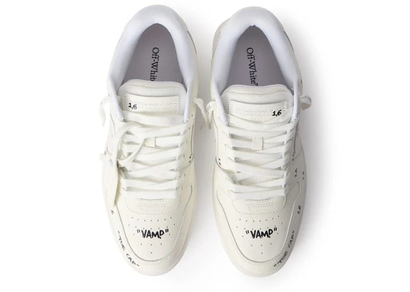 OFF-WHITE OUT OF OFFICE GRAFFITI OUTSOLE LOW TOPS WHITE