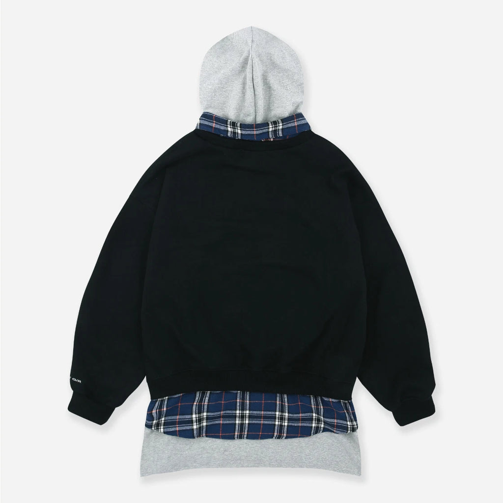 PROJECT G/R 3 LAYERED SWEATSHIRT BLACK