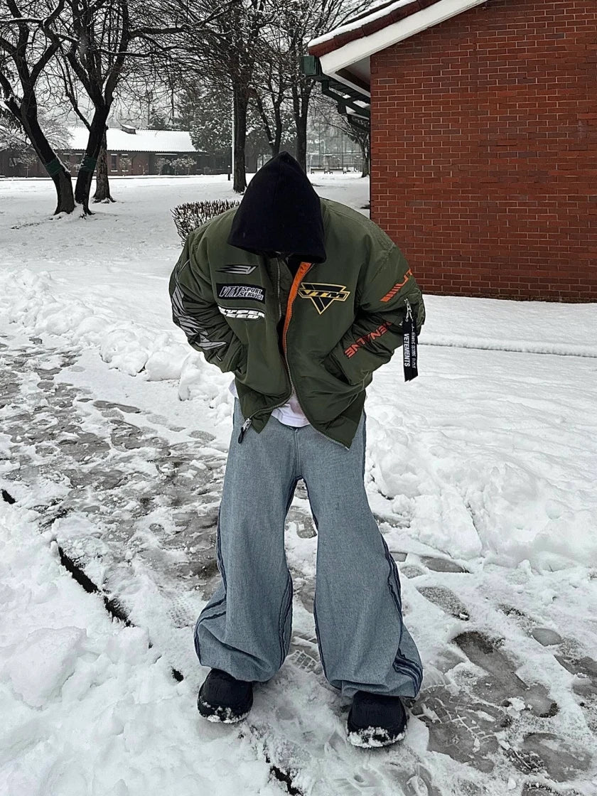 VETEMENTS RACING LOGO BOMBER GREEN