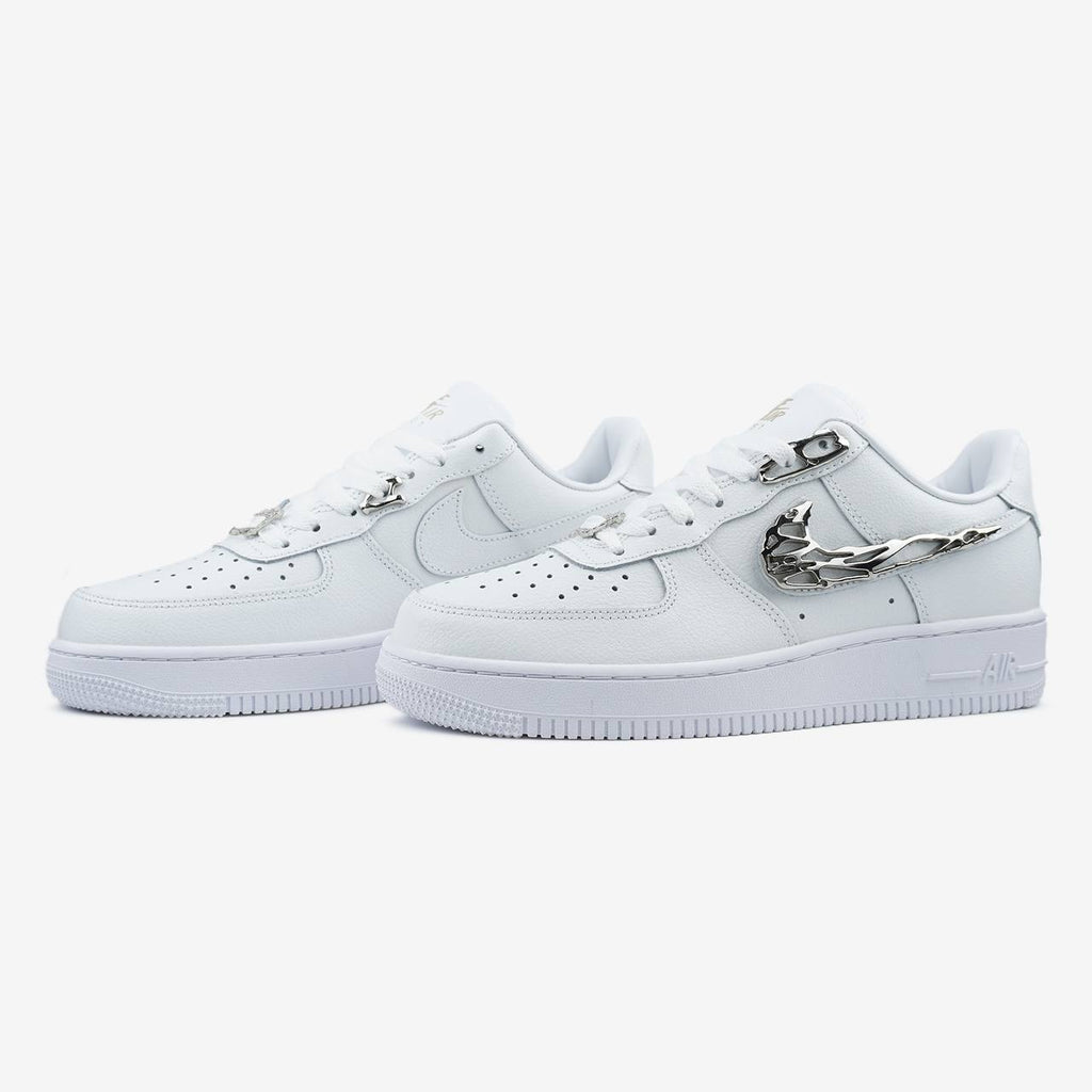 NIKE AIR FORCE 1 LOW MOLTEN METAL SILVER WHITE