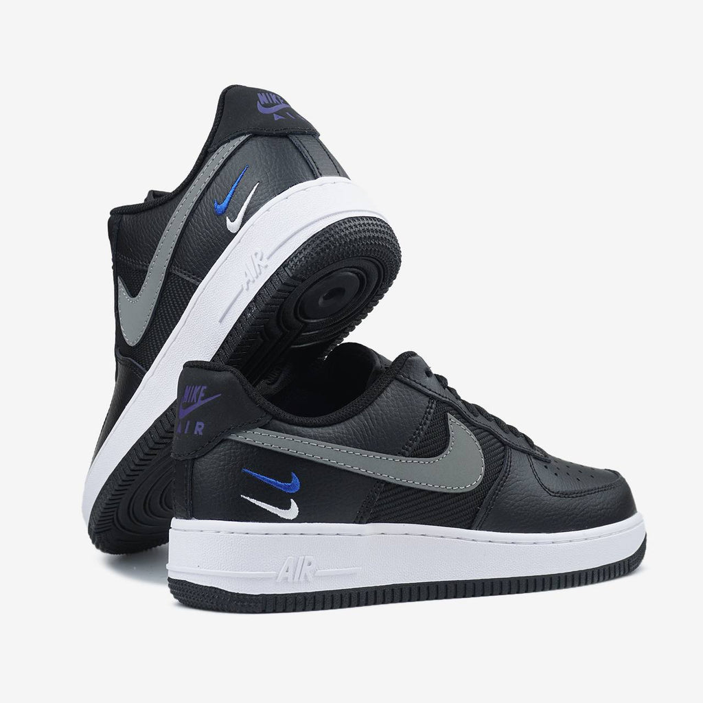 NIKE AIR FORCE 1 LOW SE MINI SWOOSH CASUAL SHOES BLACK