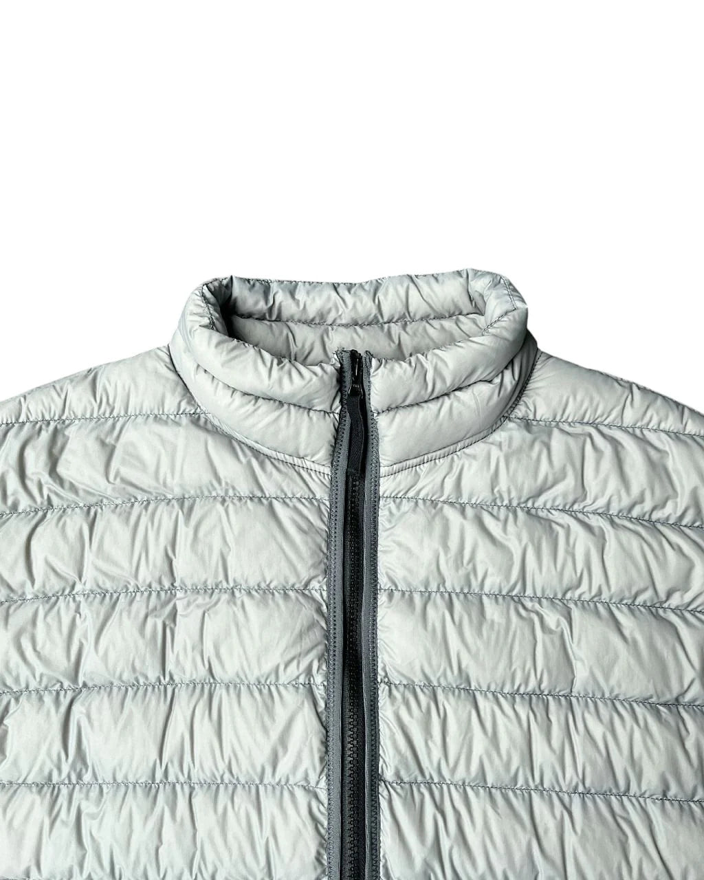 STONE ISLAND GARMENT DYED MICRO YARN DOWN GILET LIGHT GREY