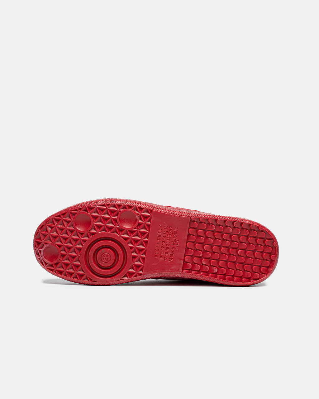 MAISON MARGIELA REPLICA LOW TOP SNEAKER IN "PAINTED RED"