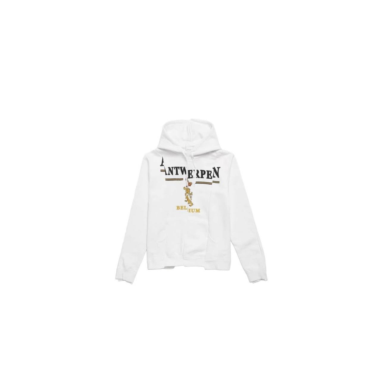 VETEMENTS REWORKED ANTWERPEN HOODIE IN WHITE